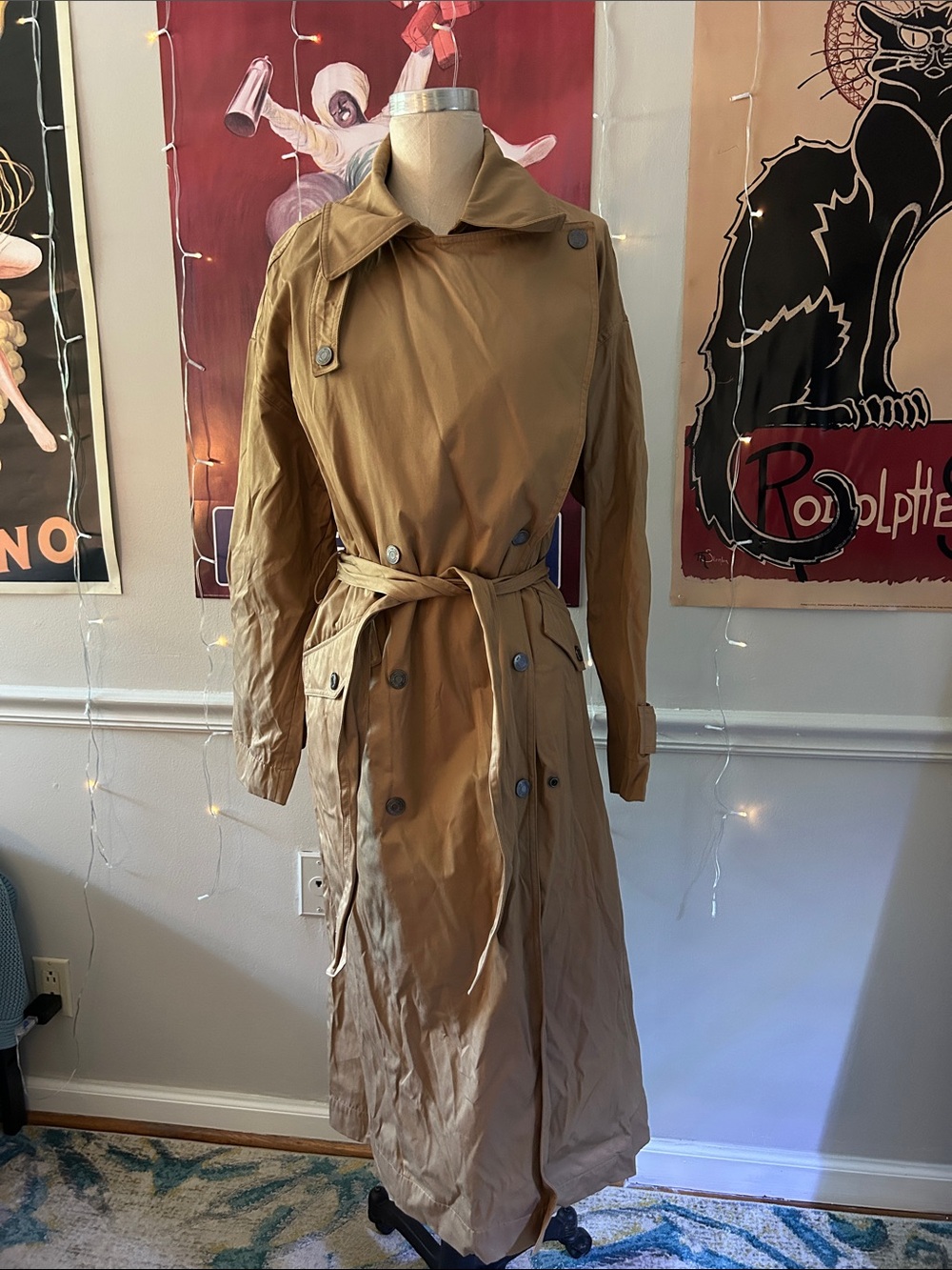 Free People SoHo Women's Tan Trench Coat with Belt